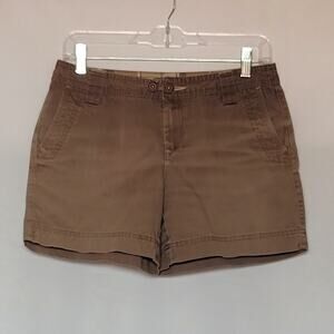 Natural Reflections Hiking Shorts Women's Size: 2 Tan Cotton Mid Rise Pockets
